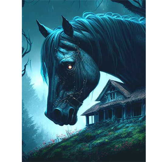 Animal Haunted House - Horse - Full Square Drill Diamond Painting 30*40CM