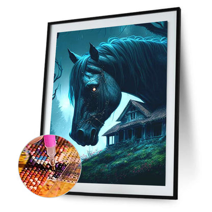 Animal Haunted House - Horse - Full Square Drill Diamond Painting 30*40CM