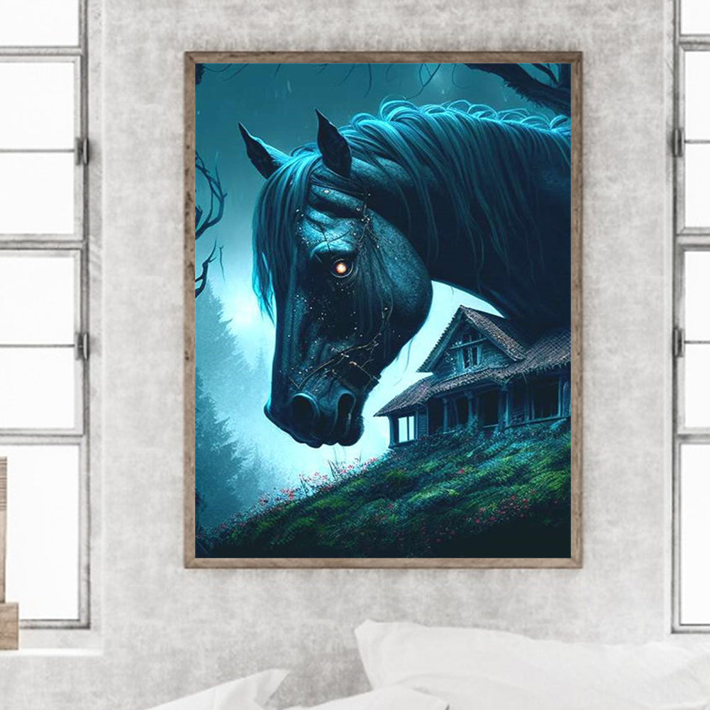 Animal Haunted House - Horse - Full Square Drill Diamond Painting 30*40CM