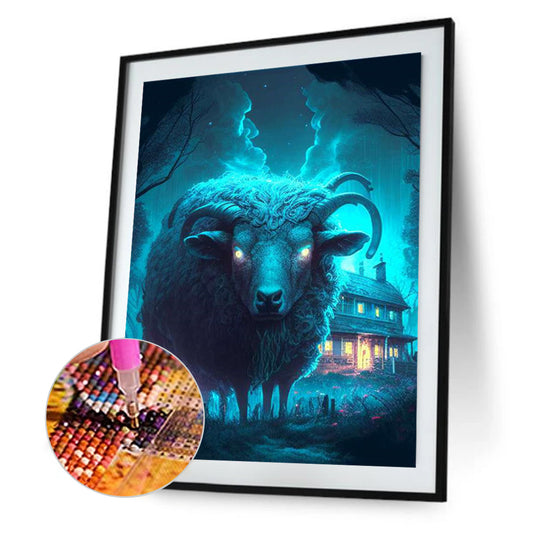 Animal Haunted House - Sheep - Full Square Drill Diamond Painting 30*40CM