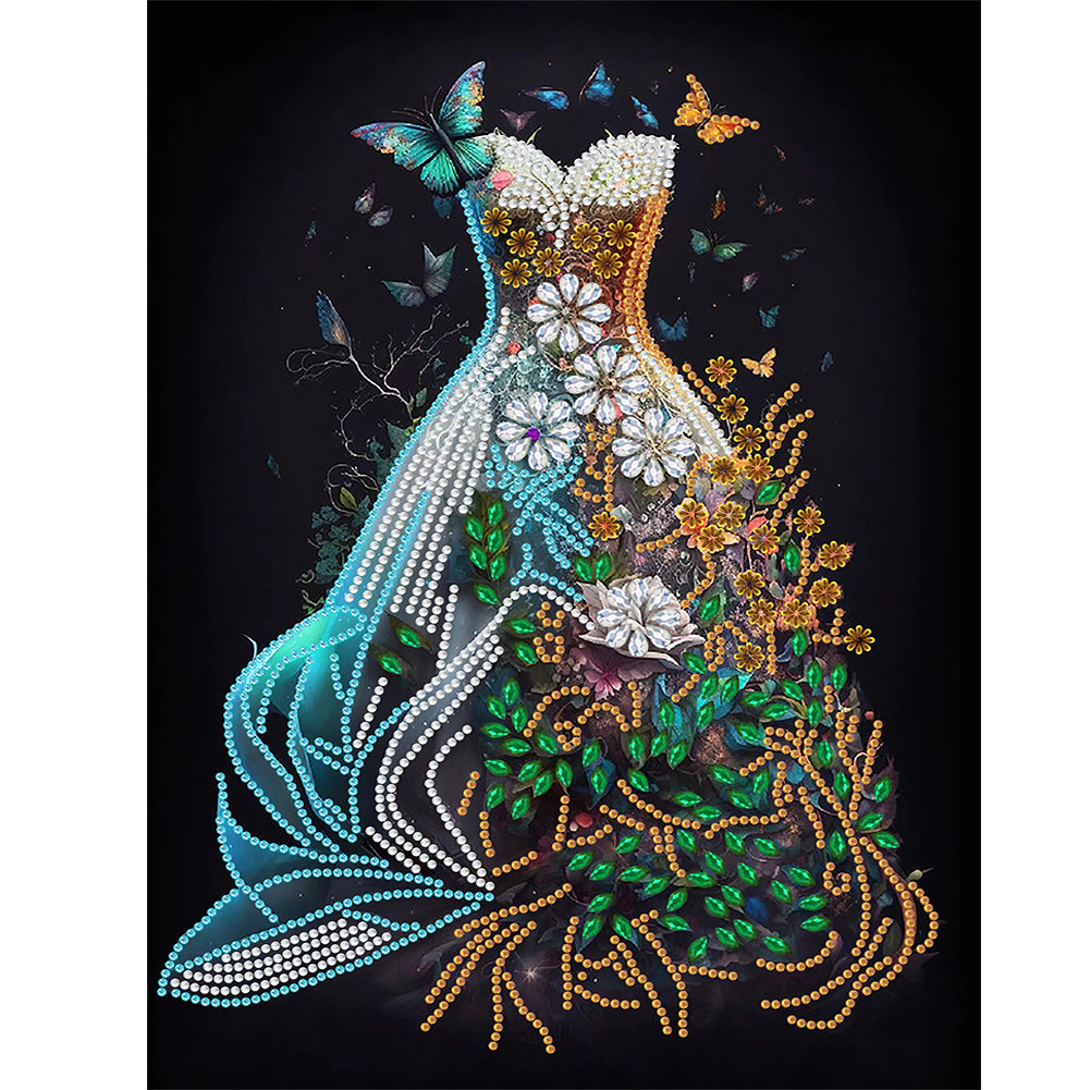 Dream Wedding Dress - Special Shaped Drill Diamond Painting 30*40CM