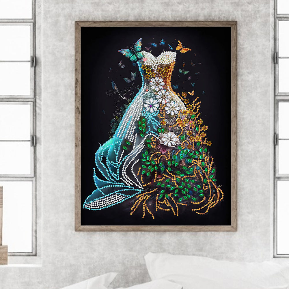 Dream Wedding Dress - Special Shaped Drill Diamond Painting 30*40CM