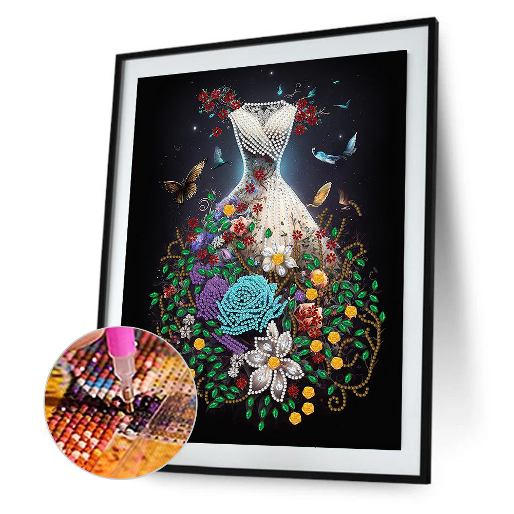 Dream Wedding Dress - Special Shaped Drill Diamond Painting 30*40CM