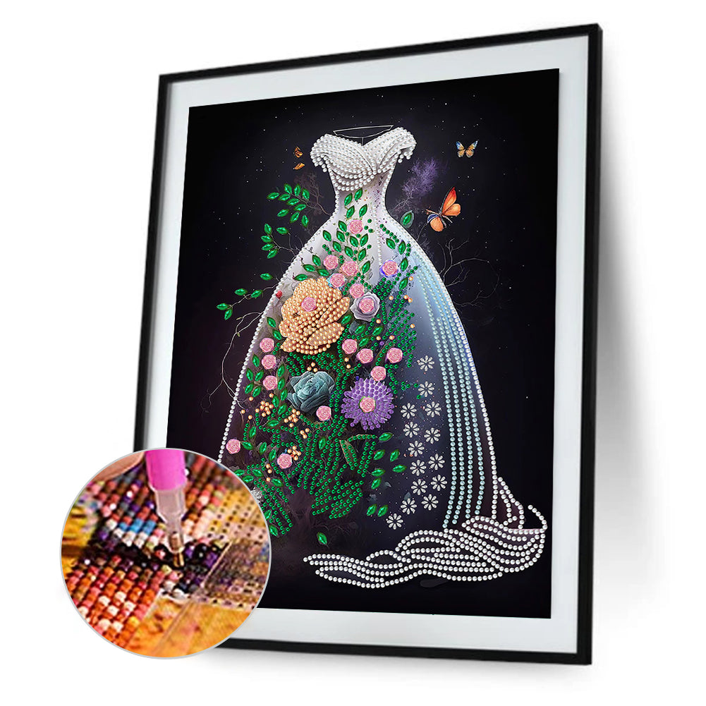 Dream Wedding Dress - Special Shaped Drill Diamond Painting 30*40CM