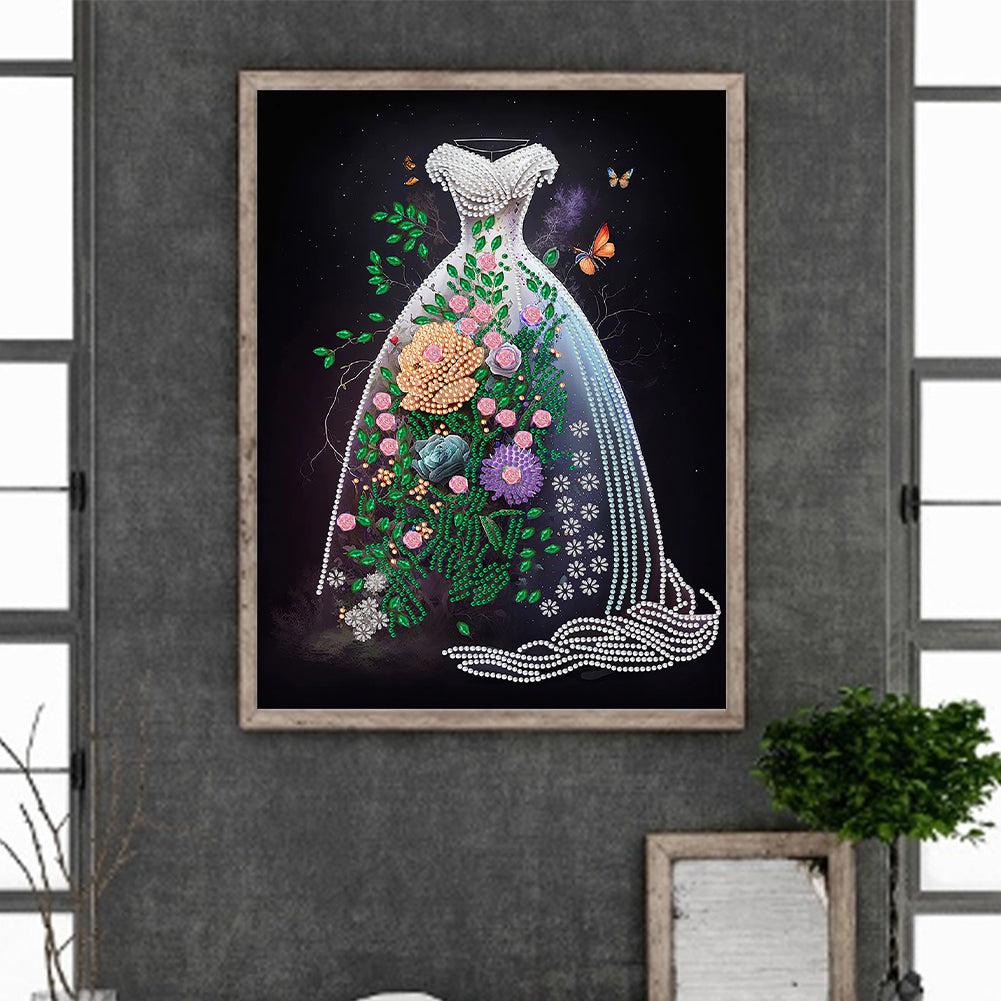 Dream Wedding Dress - Special Shaped Drill Diamond Painting 30*40CM