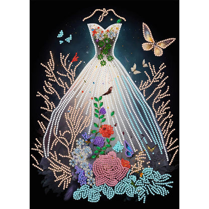 Dream Wedding Dress - Special Shaped Drill Diamond Painting 30*40CM
