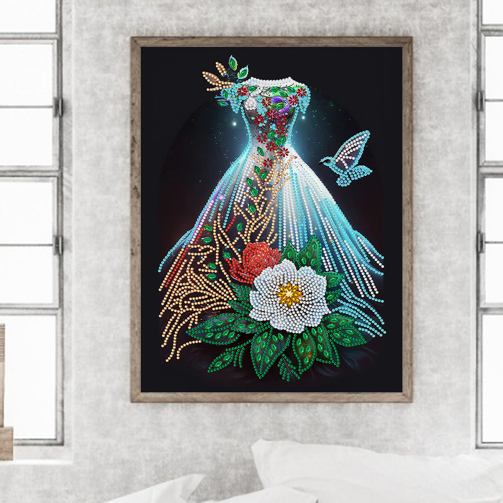 Dream Wedding Dress - Special Shaped Drill Diamond Painting 30*40CM