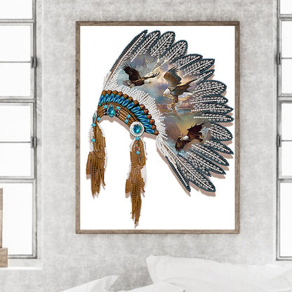 Indian Style Headgear - Special Shaped Drill Diamond Painting 30*40CM