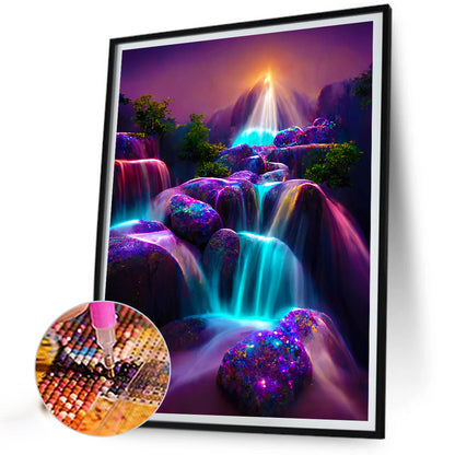 Ziguang Mountain Forest - Full Round Drill Diamond Painting 30*40CM