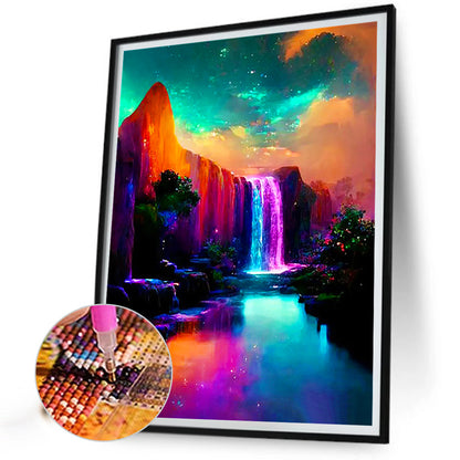 Ziguang Mountain Forest - Full Round Drill Diamond Painting 30*40CM