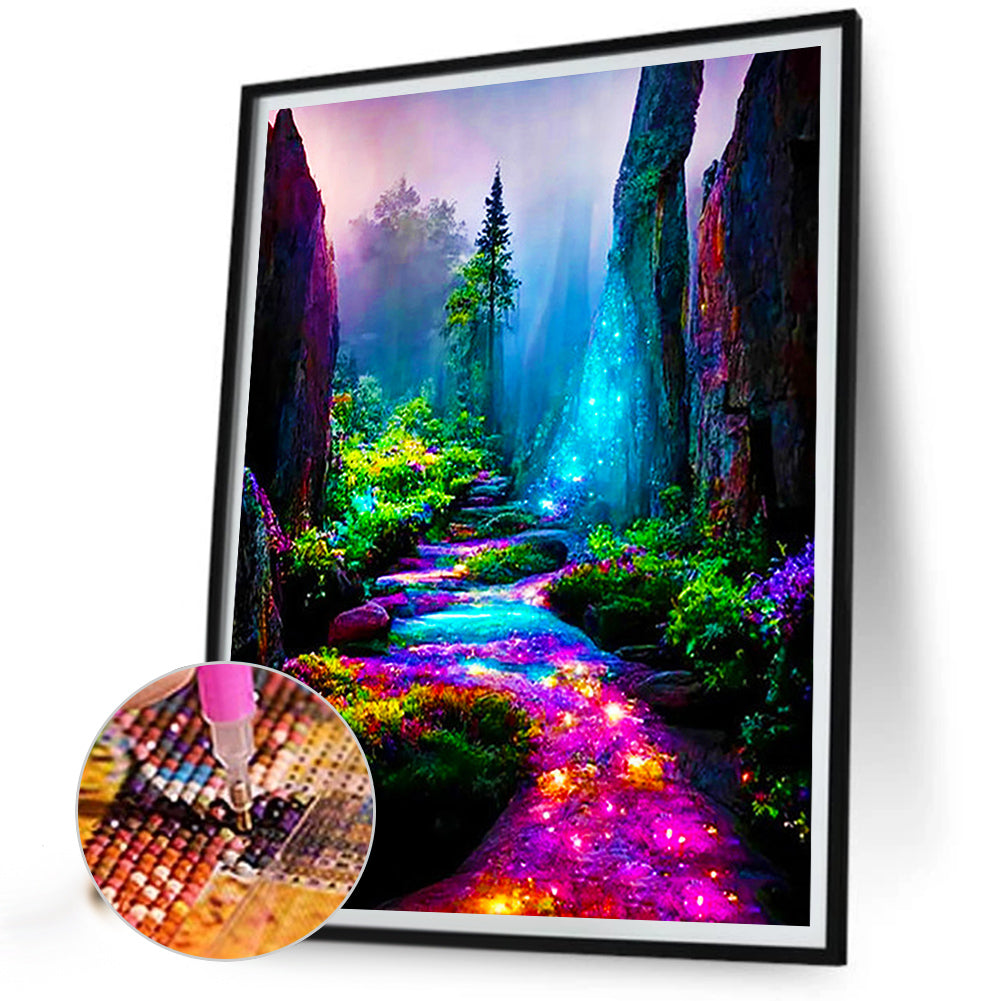 Ziguang Mountain Forest - Full Round Drill Diamond Painting 30*40CM