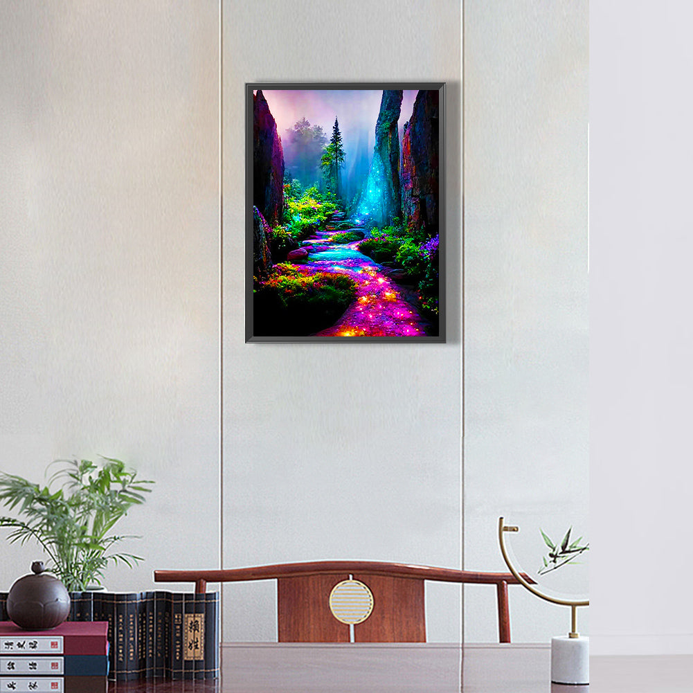 Ziguang Mountain Forest - Full Round Drill Diamond Painting 30*40CM