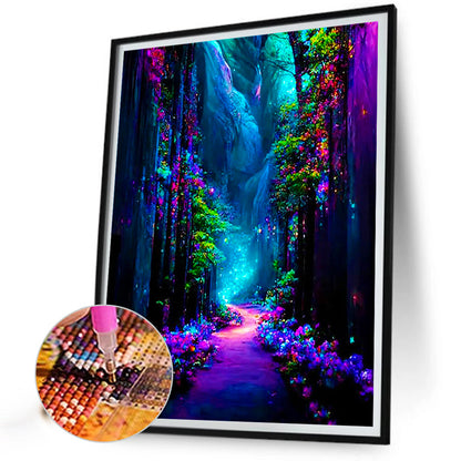 Ziguang Mountain Forest - Full Round Drill Diamond Painting 30*40CM