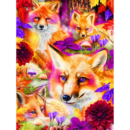 Fox - Full Round Drill Diamond Painting 30*40CM