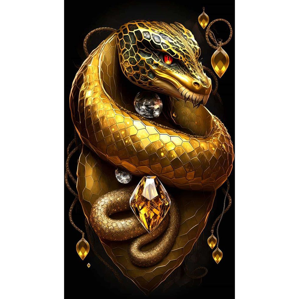 Topaz Snake King 40*70Ccm(canvas) full round drill diamond painting