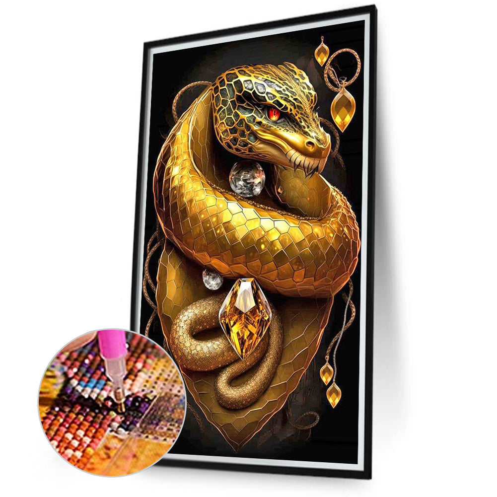 Topaz Snake King 40*70Ccm(canvas) full round drill diamond painting