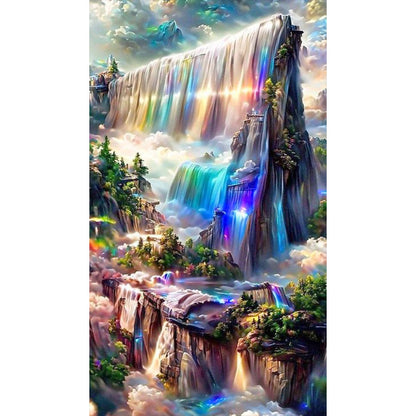 Dream Rainbow Waterfall 40*70Ccm(canvas) full round drill diamond painting