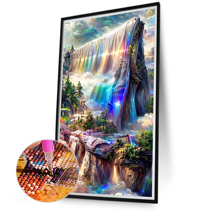 Dream Rainbow Waterfall 40*70Ccm(canvas) full round drill diamond painting