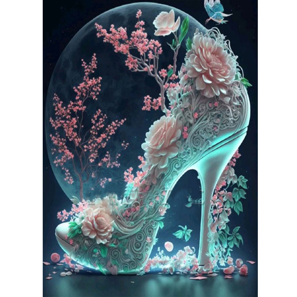 Fantasy Colorful High Heels 30*40Ccm(canvas) full round drill diamond painting