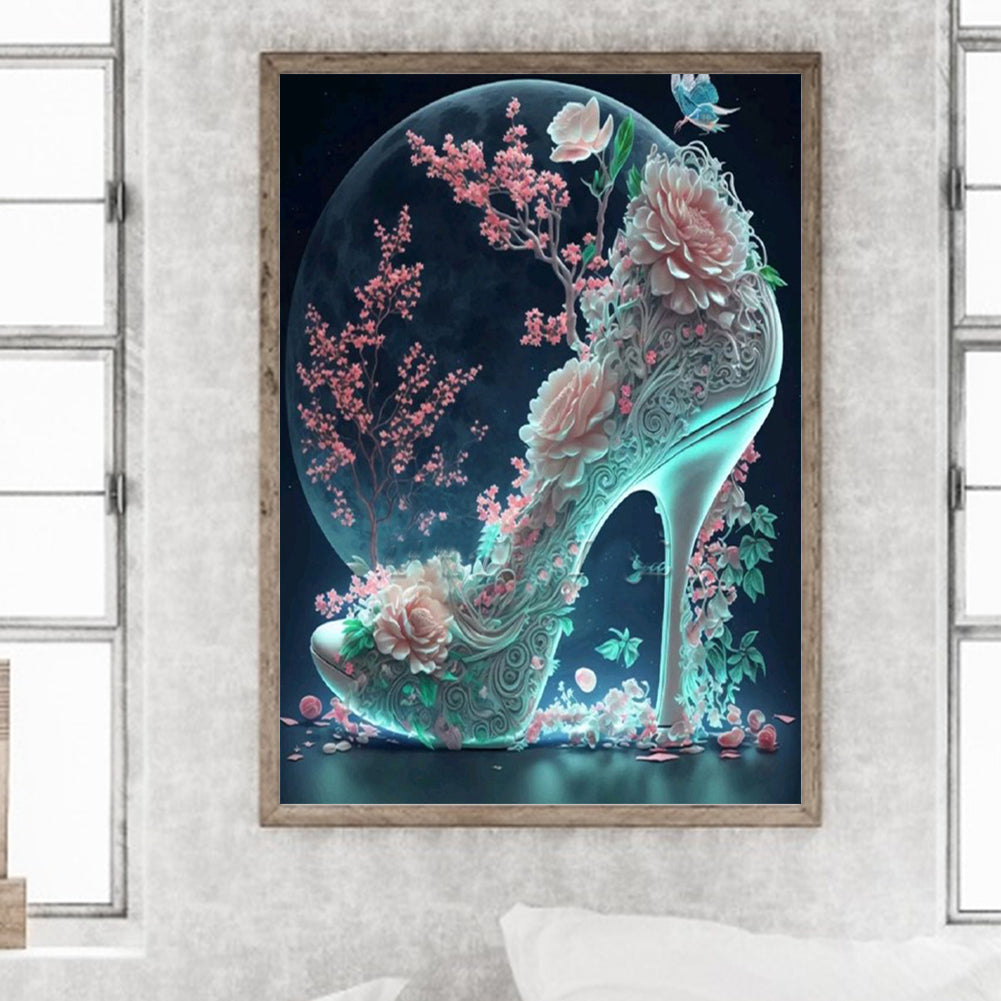 Fantasy Colorful High Heels 30*40Ccm(canvas) full round drill diamond painting