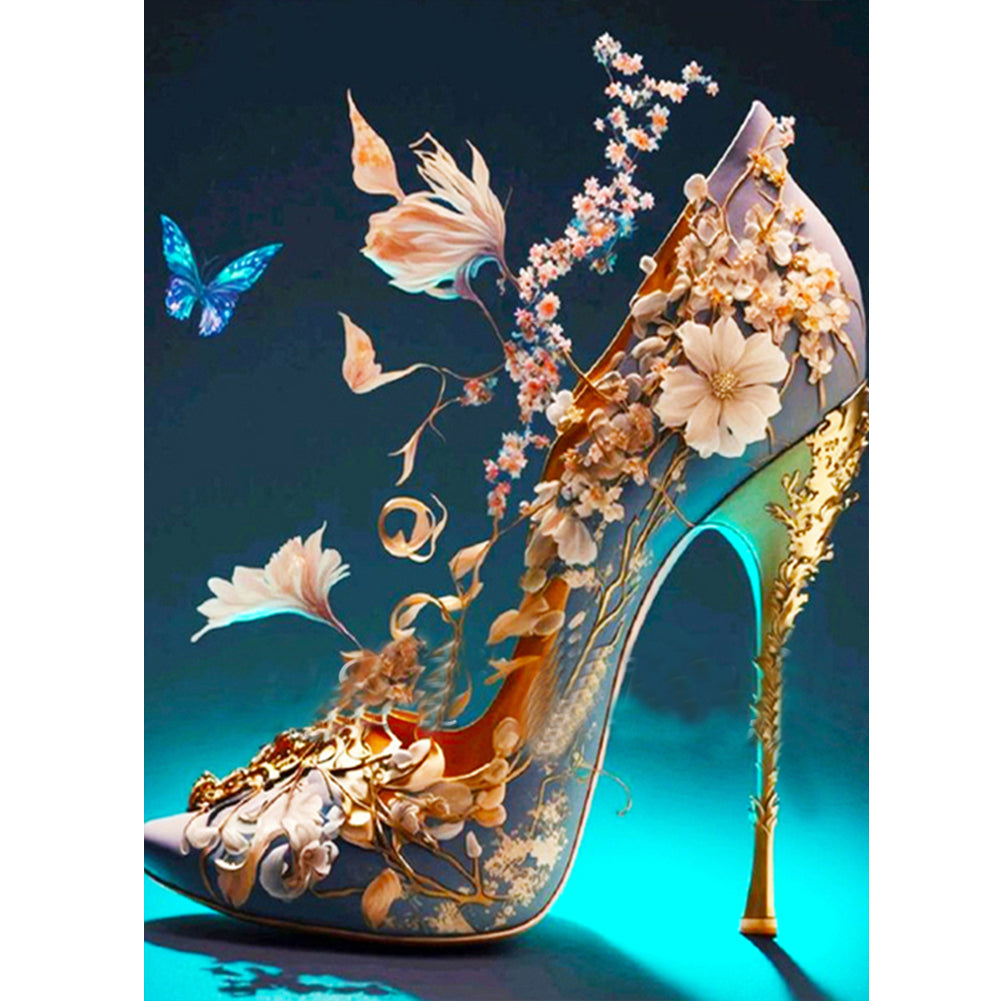 Fantasy Colorful High Heels 30*40Ccm(canvas) full round drill diamond painting