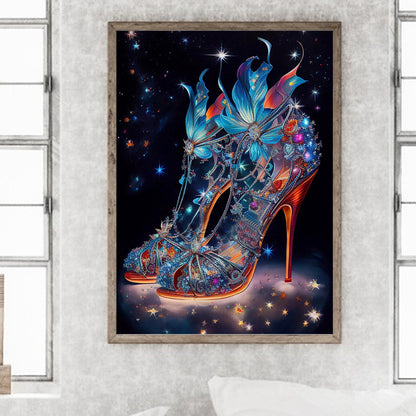 Fantasy Colorful High Heels 30*40Ccm(canvas) full round drill diamond painting