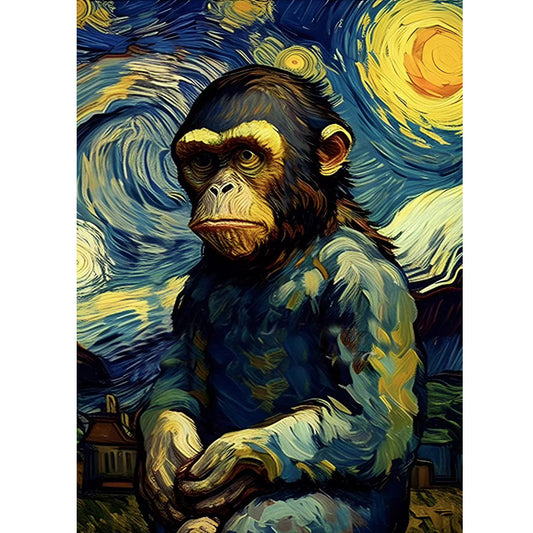 Star Monkey 30*40Ccm(canvas) full round drill diamond painting