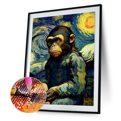 Star Monkey 30*40Ccm(canvas) full round drill diamond painting