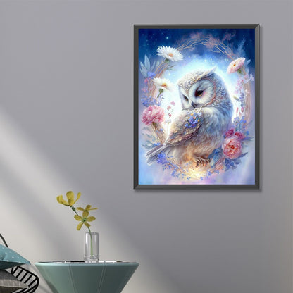 Owl 45*60Ccm(canvas) full round drill diamond painting