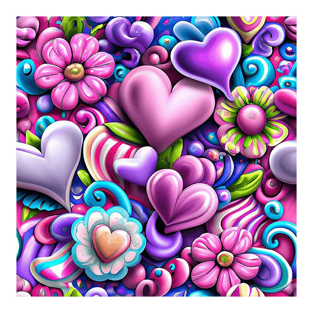 Full Of Love-O650*50cm(canvas) full-round drill diamond painting