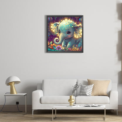 Glowing Elephant - Full Round Drill Diamond Painting 50*50CM