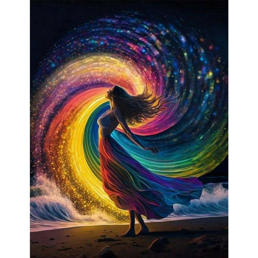 Rainbow Goddess-O650*65cm(canvas) full-round drill diamond painting