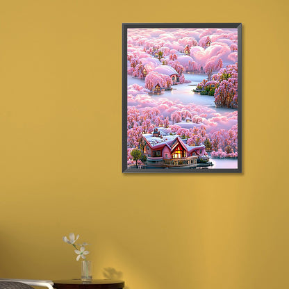 Flower Villa-O655*70cm(canvas) full-round drill diamond painting