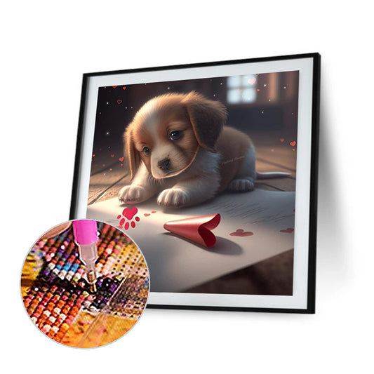 Drawing Puppy-O630*30cm(canvas) full-round drill diamond painting