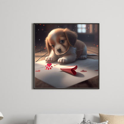 Drawing Puppy-O630*30cm(canvas) full-round drill diamond painting