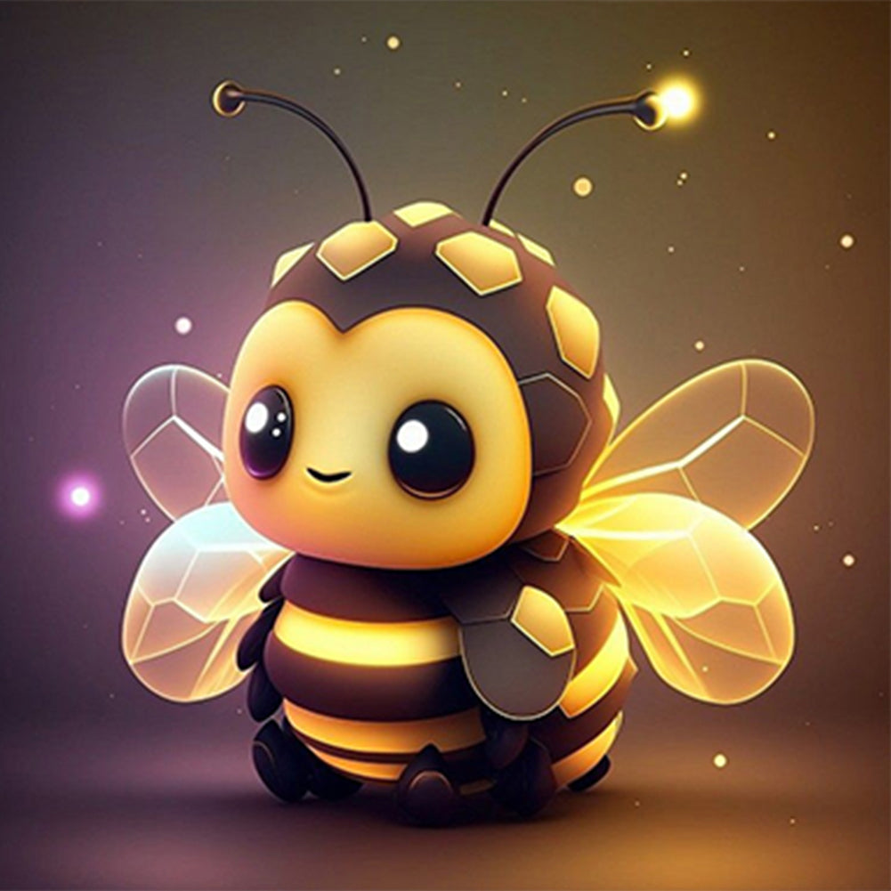 Glowing Bee In The Dark-O630*30cm(canvas) full-round drill diamond painting