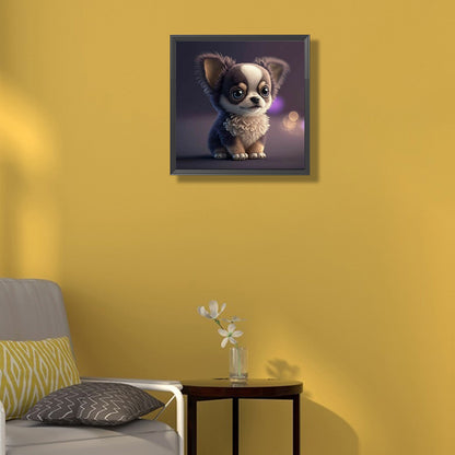 Cute Puppy 30*30Ccm(canvas) full round drill diamond painting