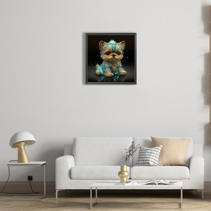 Cute Puppy 30*30Ccm(canvas) full round drill diamond painting