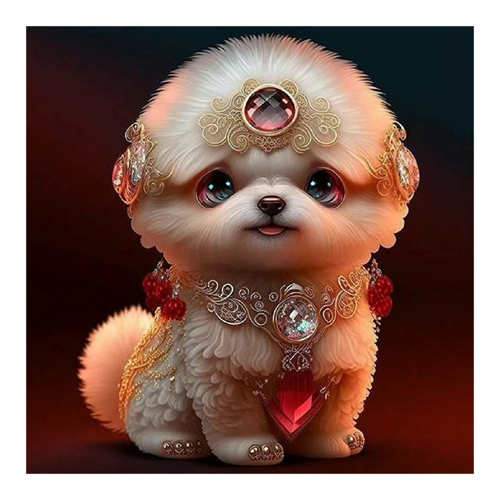 Cute Puppy 30*30Ccm(canvas) full round drill diamond painting