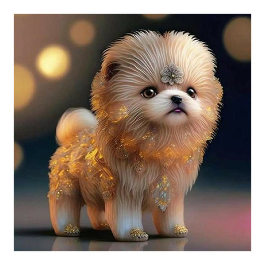 Cute Puppy 30*30Ccm(canvas) full round drill diamond painting