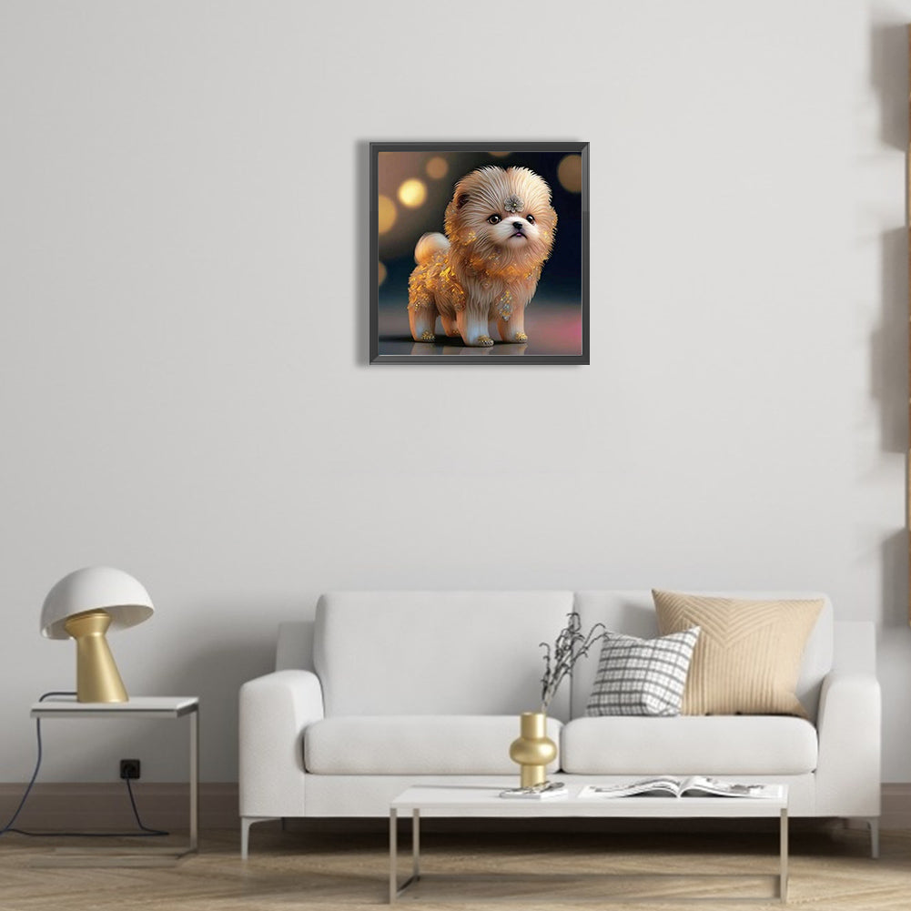 Cute Puppy 30*30Ccm(canvas) full round drill diamond painting