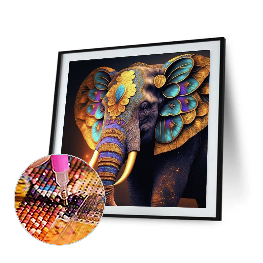 Butterfly Elephant 30*30Ccm(canvas) full round drill diamond painting