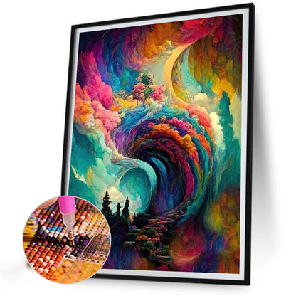 Colorful Auspicious Clouds - Full Square Drill Diamond Painting 50*60CM