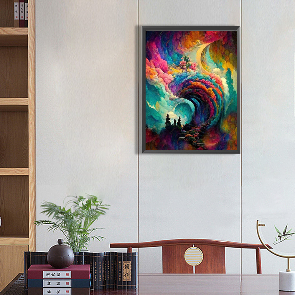 Colorful Auspicious Clouds - Full Square Drill Diamond Painting 50*60CM