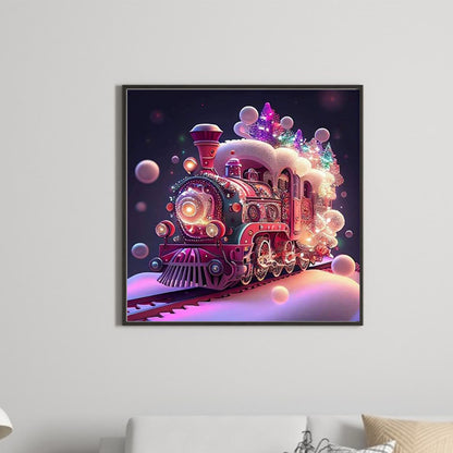 Colorful Train 30*30Ccm(canvas) full round drill diamond painting