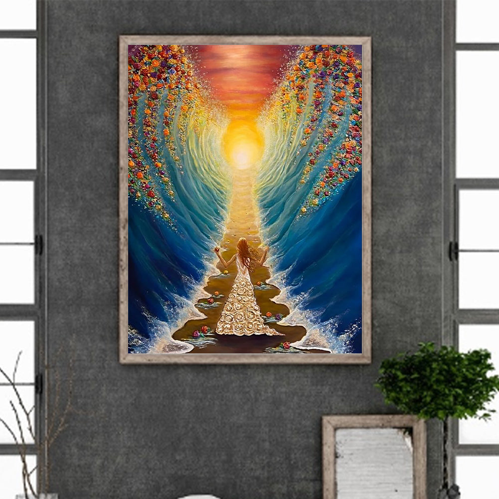 Man And Waves 30*40Ccm(canvas) full round drill diamond painting