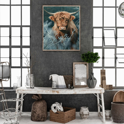Grass Bull - Full Square Drill Diamond Painting 50*60CM