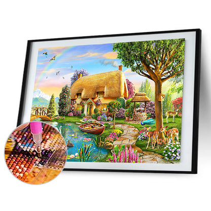 Jungle House - Full Square Drill Diamond Painting 40*30CM