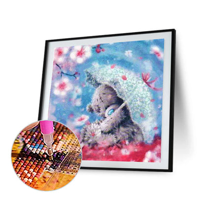 Umbrella Bear - Full Square Drill Diamond Painting 30*30CM