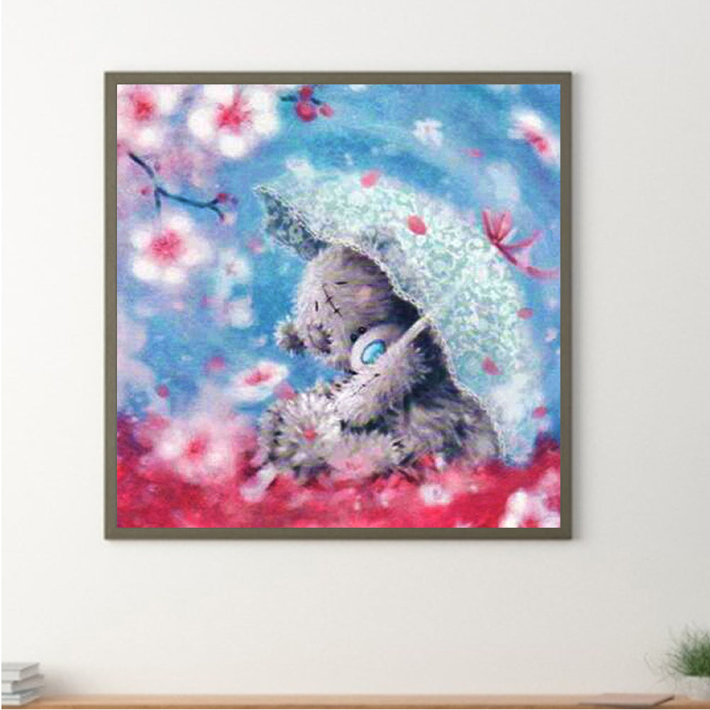 Umbrella Bear - Full Square Drill Diamond Painting 30*30CM